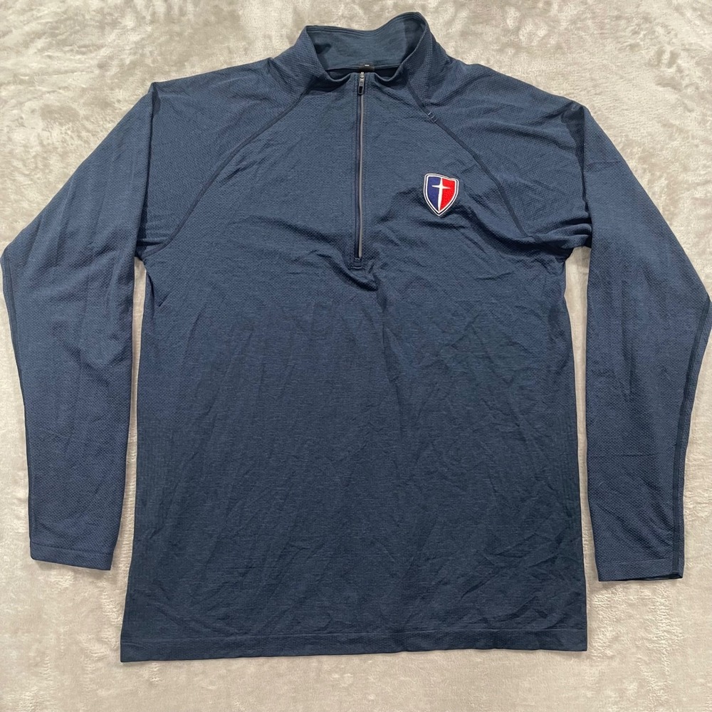 Lululemon Metal Vent Tech Half Zip Pullover Mens XL Blue Lightweight Sweater